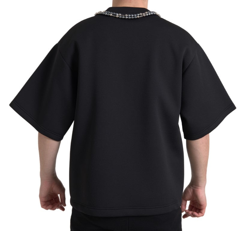 Dolce &amp; Gabbana T-shirt en polyester orné d'un collier noir