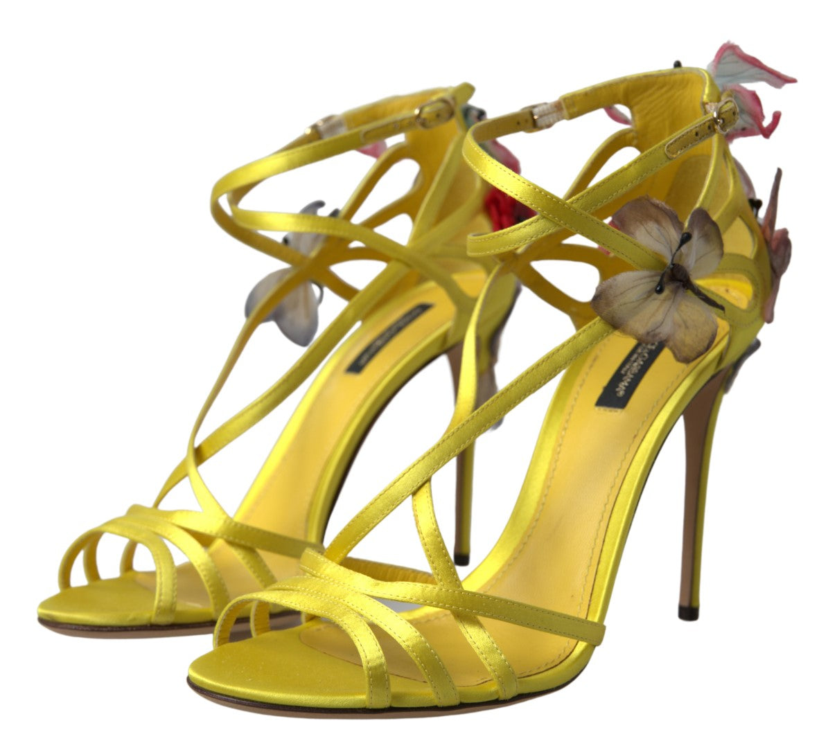 Dolce &amp; Gabbana Sandales jaunes à appliqués papillon Keira