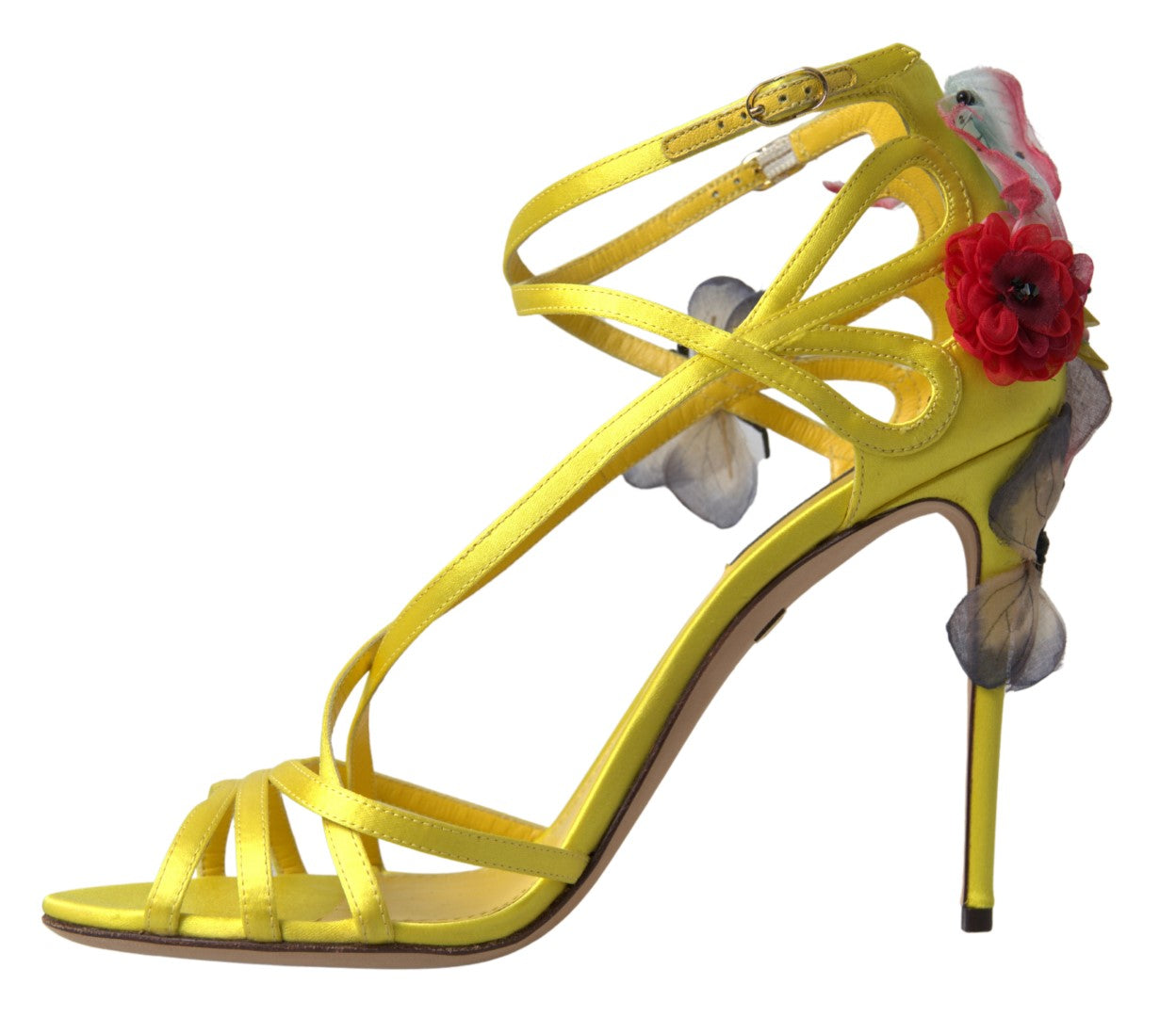 Dolce &amp; Gabbana Sandales jaunes à appliqués papillon Keira