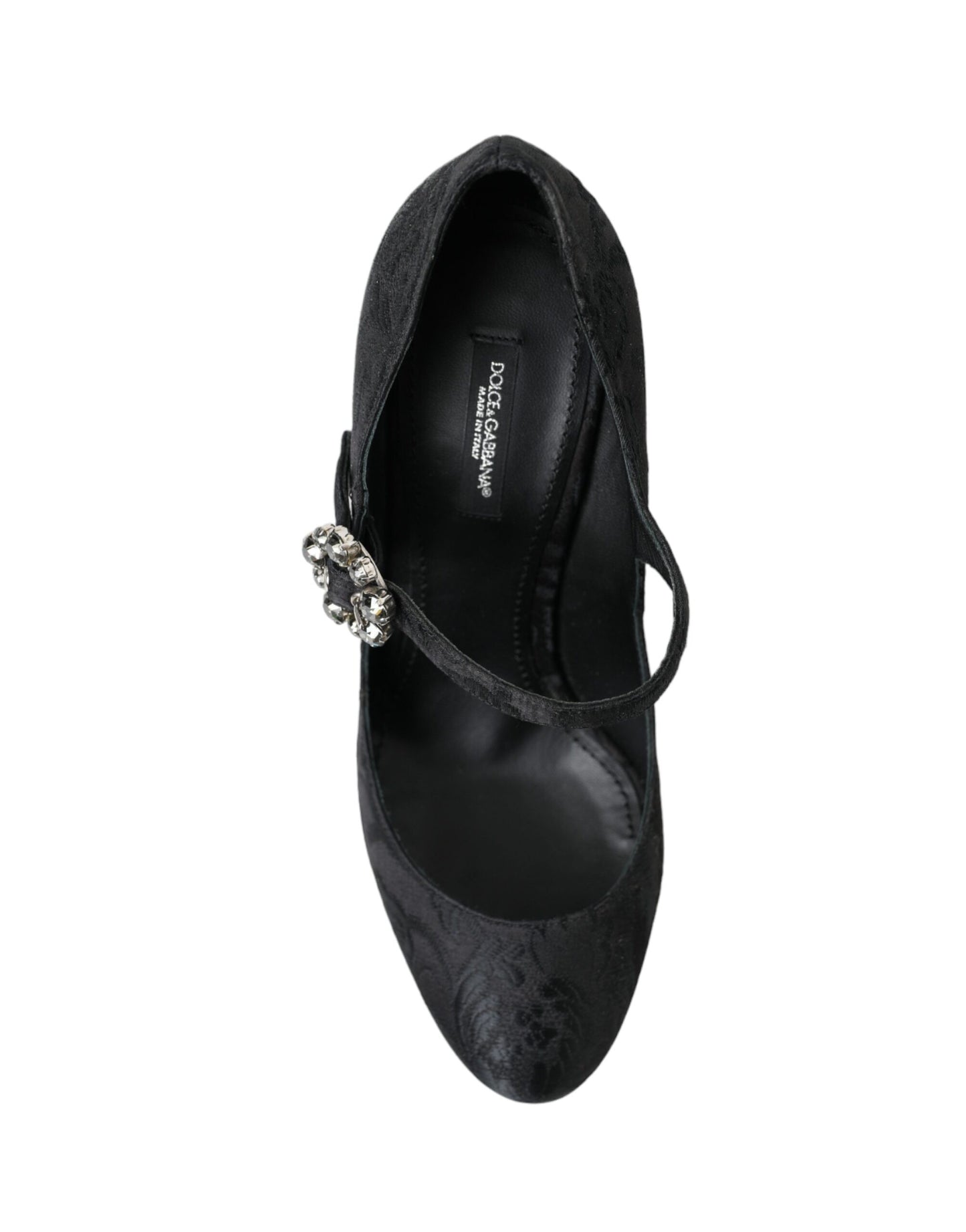 Dolce &amp; Gabbana Chaussures à talons Mary Janes en brocart noir