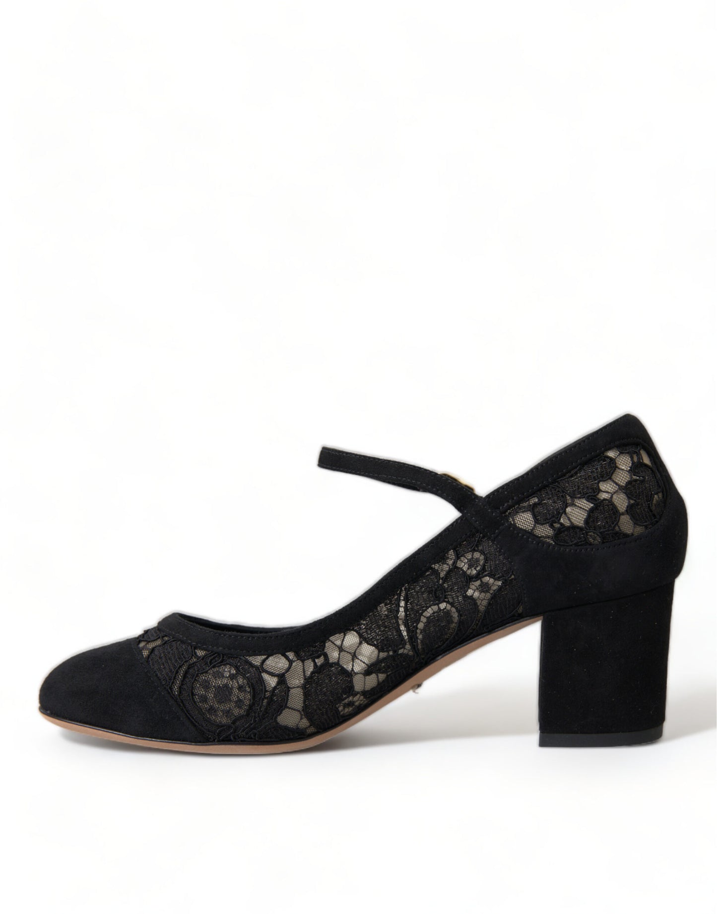 Dolce &amp; Gabbana Escarpins noirs en dentelle Mary Jane Taormina