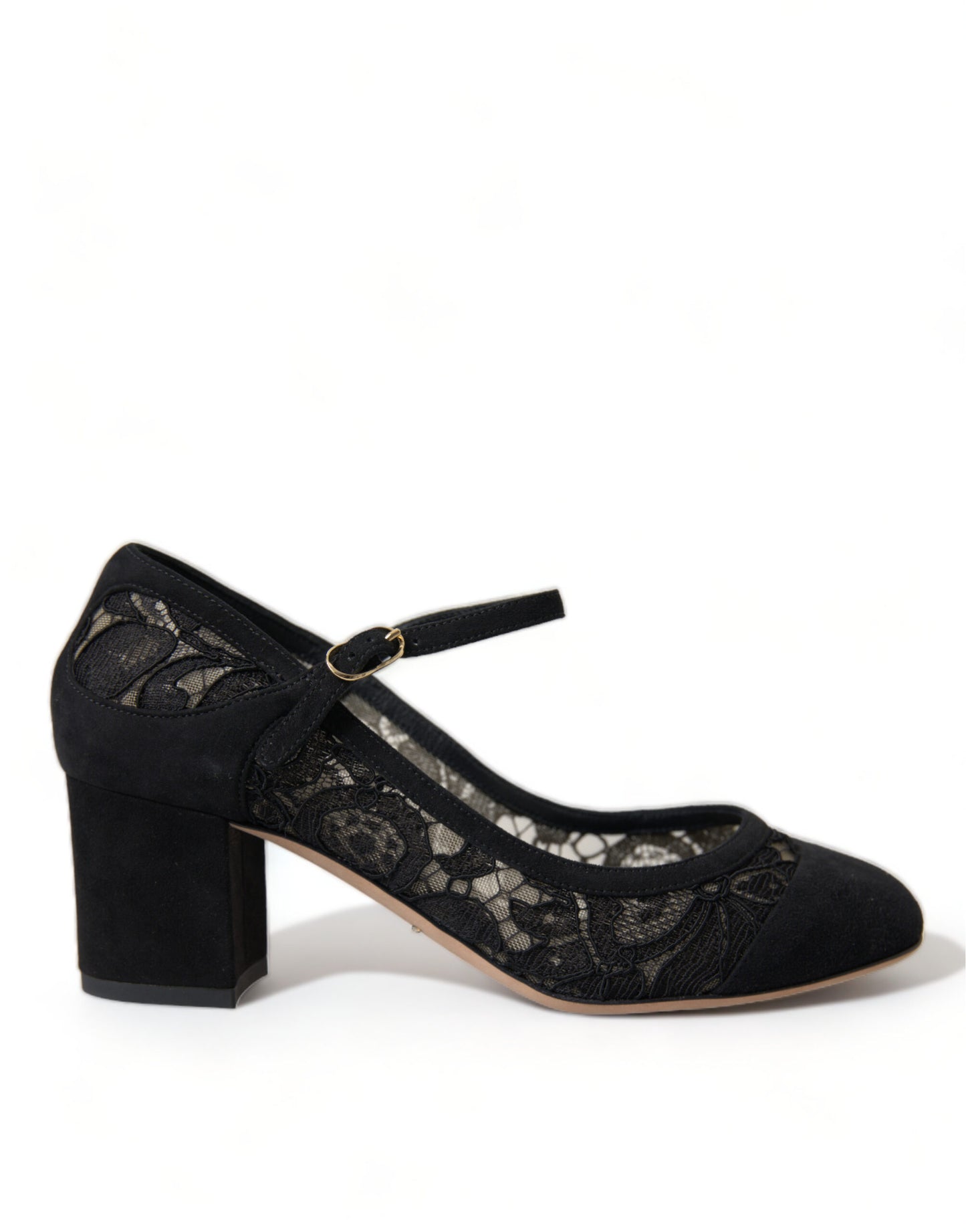 Dolce &amp; Gabbana Escarpins noirs en dentelle Mary Jane Taormina