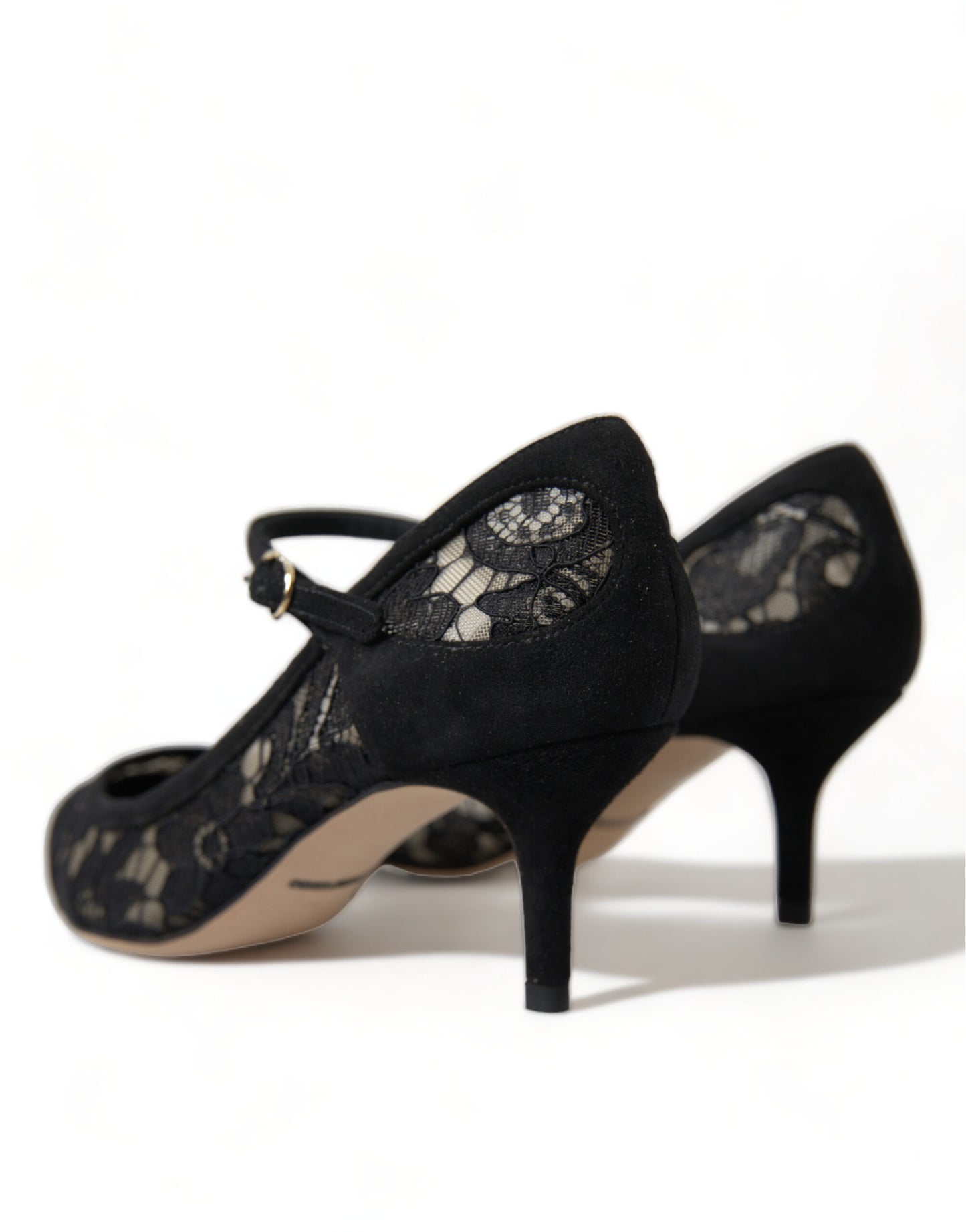 Dolce &amp; Gabbana Escarpins en dentelle Taormina en viscose noire