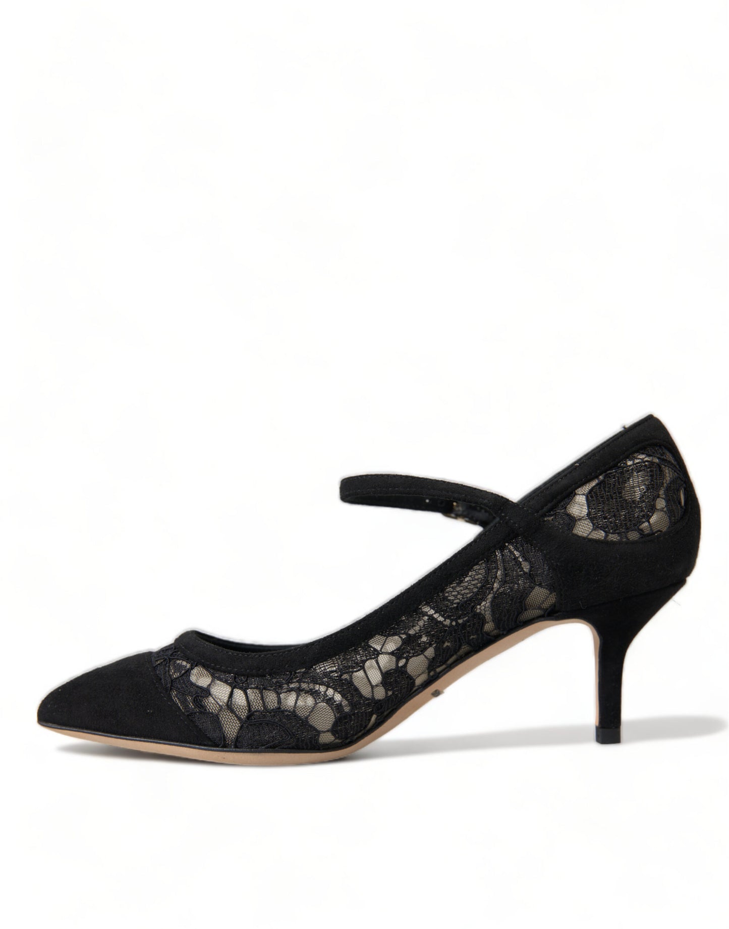 Dolce &amp; Gabbana Escarpins en dentelle Taormina en viscose noire