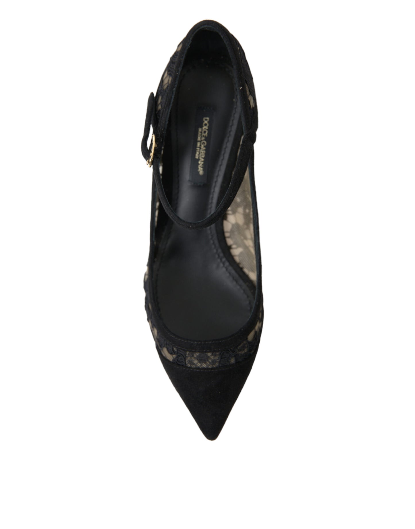 Dolce &amp; Gabbana Escarpins en dentelle Taormina en viscose noire