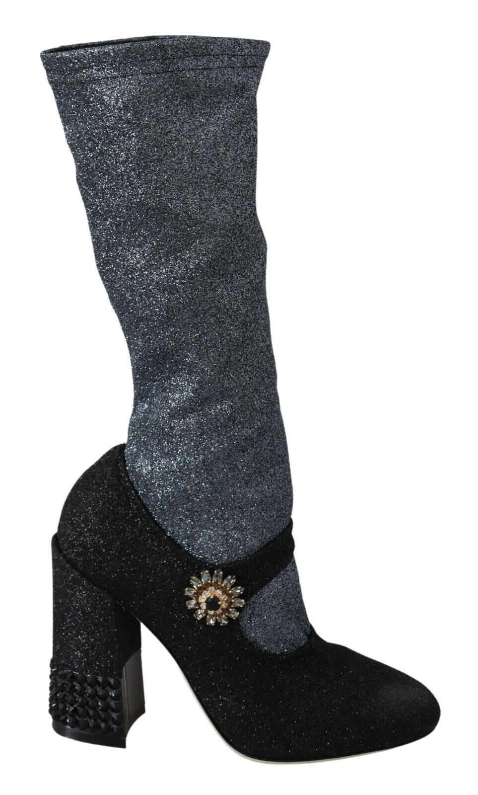 Dolce &amp; Gabbana Bottines Mary Janes en cristal noir