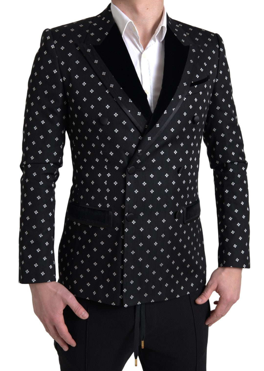 Dolce &amp; Gabbana Blazer croisé noir coupe slim