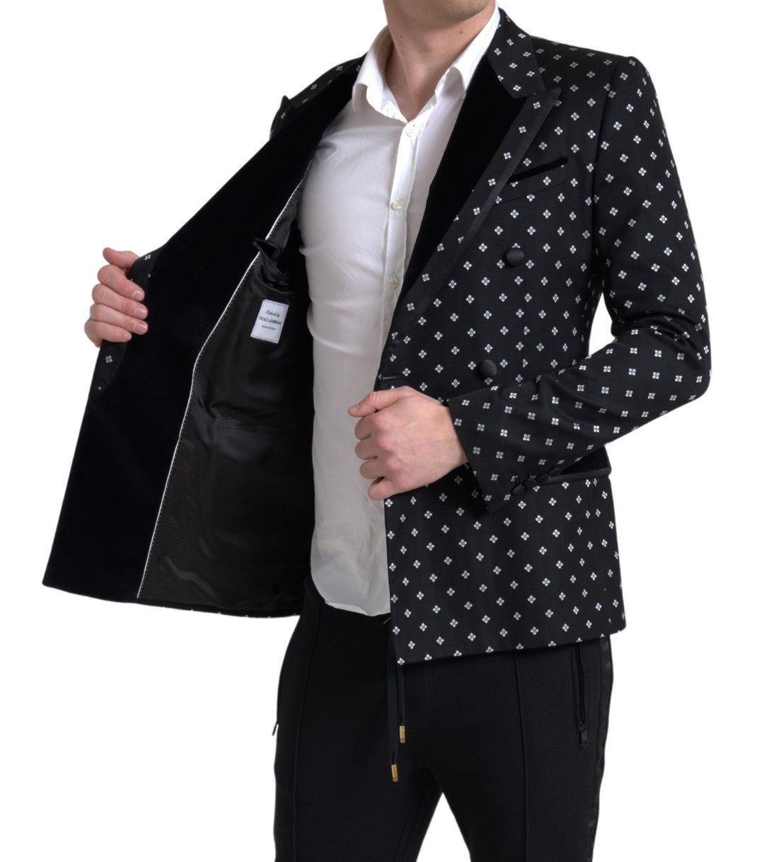 Dolce &amp; Gabbana Blazer croisé noir coupe slim