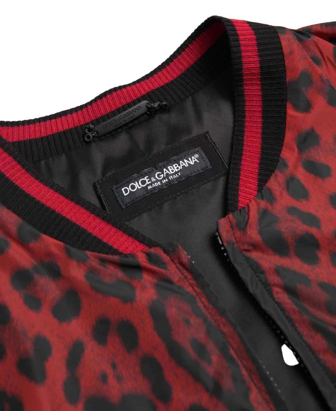 Dolce &amp; Gabbana Veste courte bomber léopard rouge