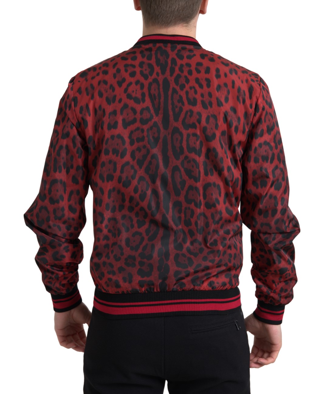 Dolce &amp; Gabbana Veste courte bomber léopard rouge