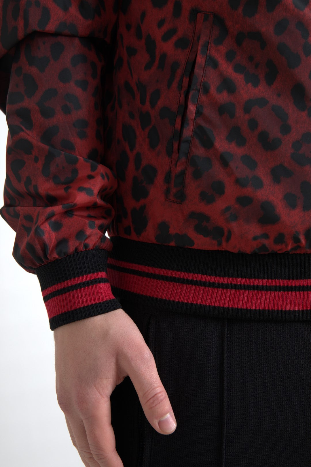 Dolce &amp; Gabbana Veste courte bomber léopard rouge