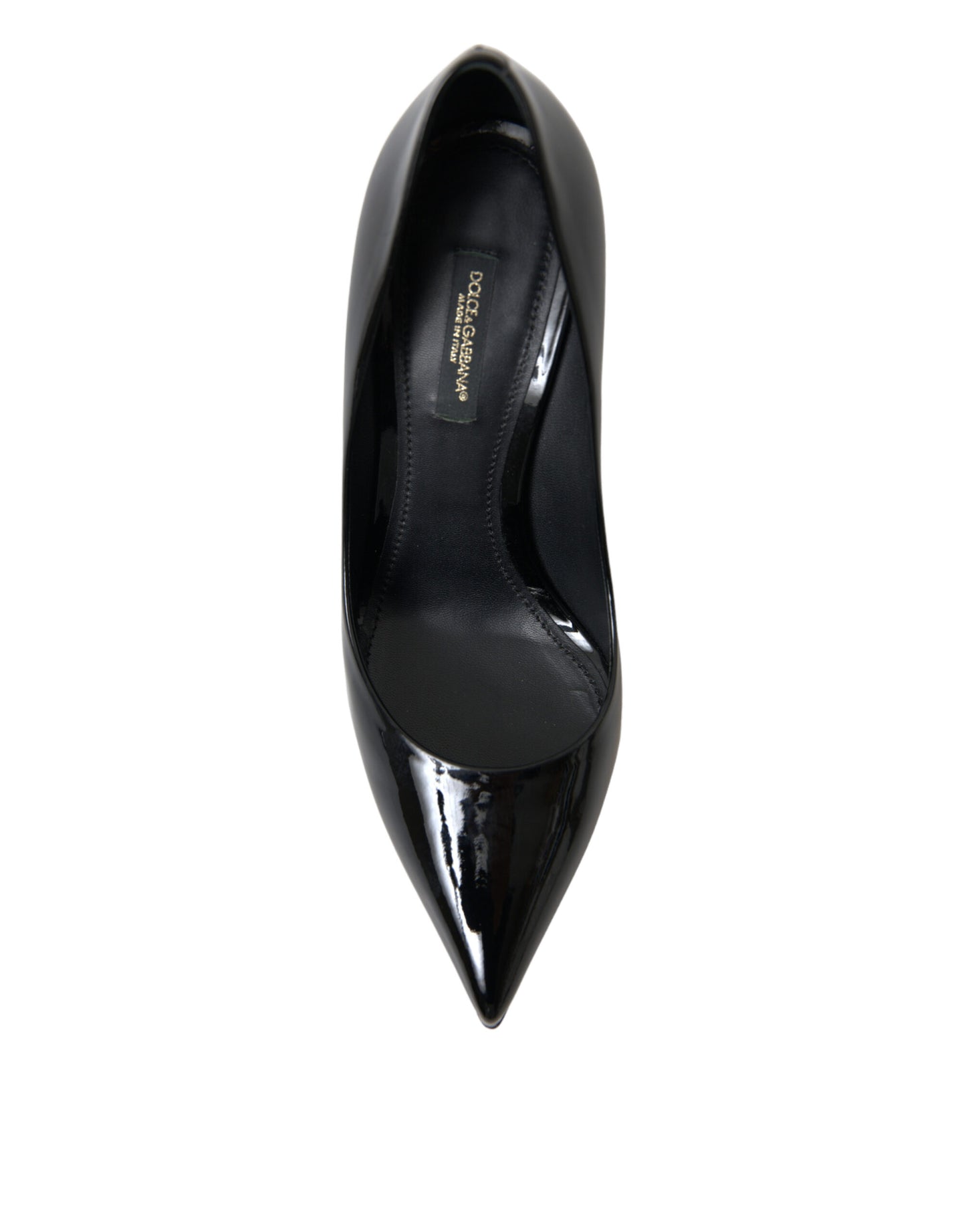 Dolce &amp; Gabbana Escarpins en cuir verni noir à talons