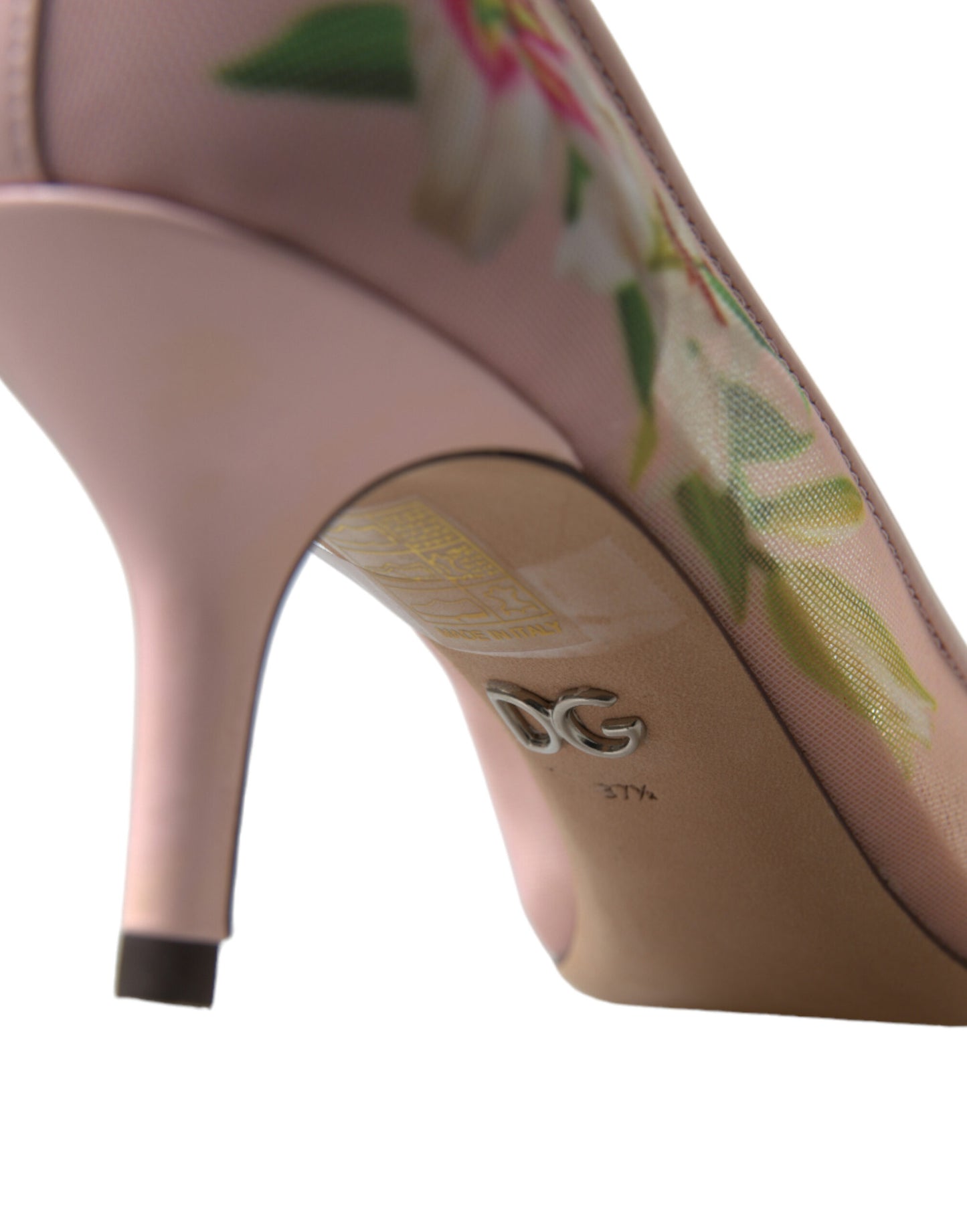 Dolce &amp; Gabbana Escarpins à talons en cristal floral rose