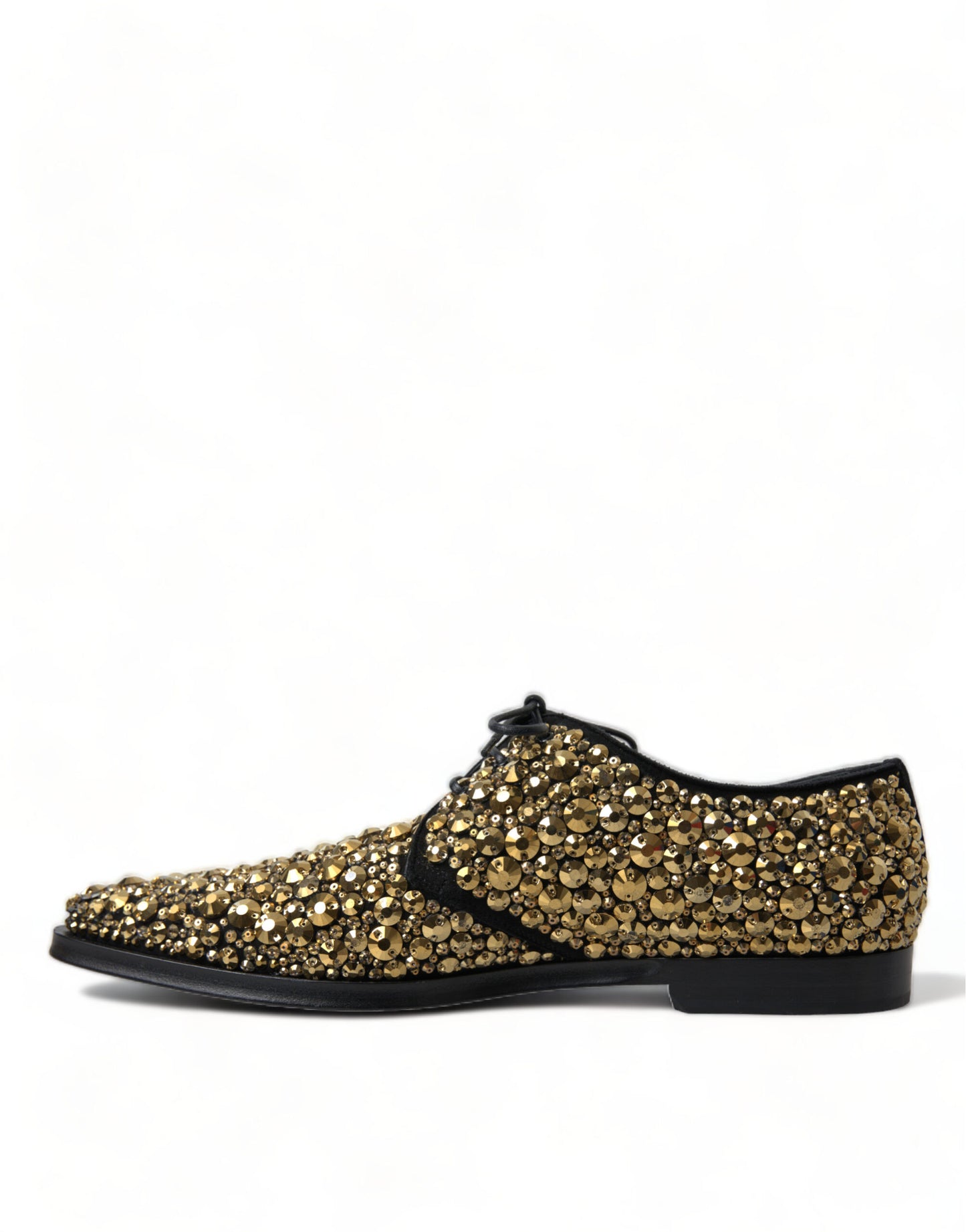 Dolce &amp; Gabbana Derby-Schuhe mit Verzierung in Schwarz und Gold