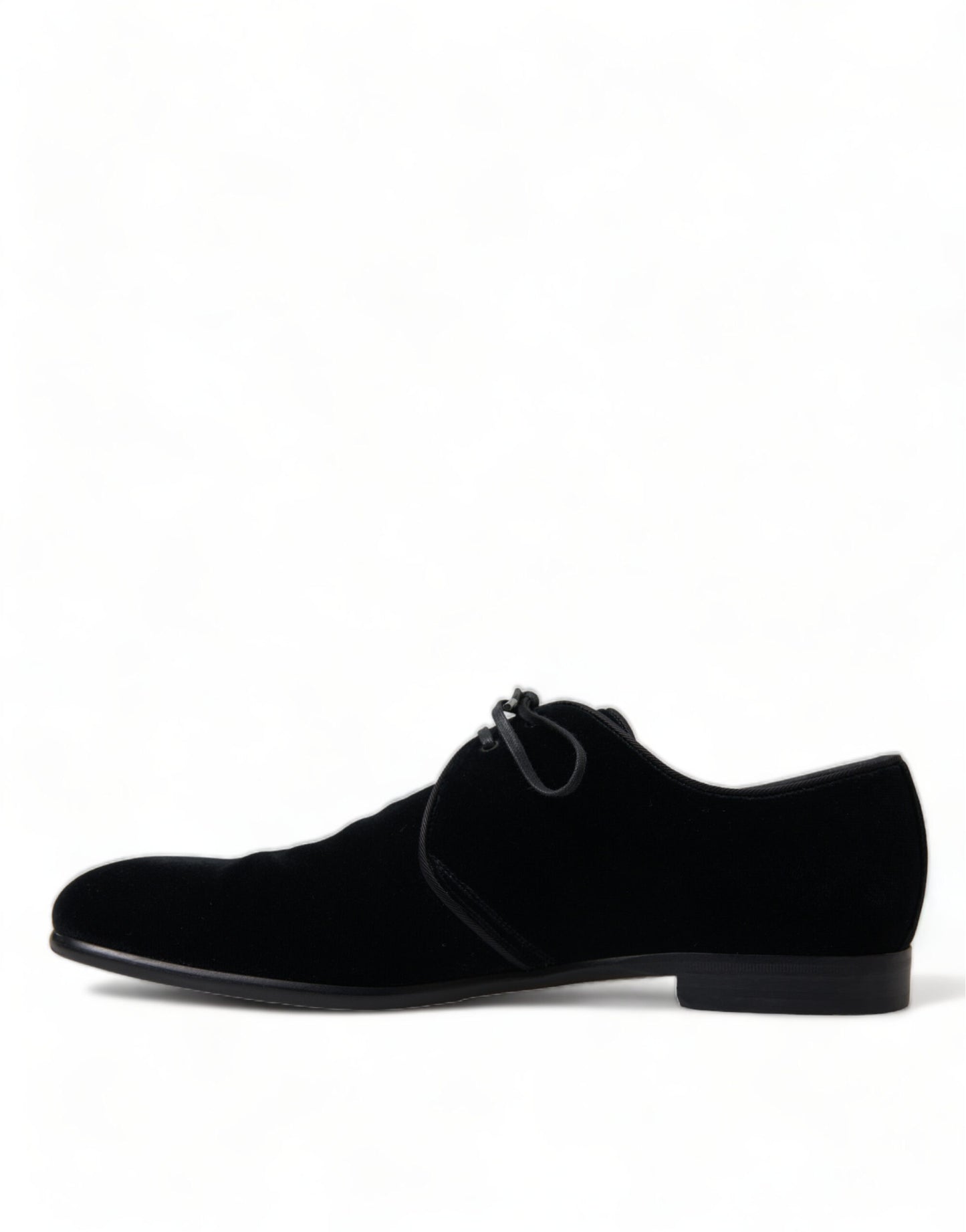 Dolce &amp; Gabbana Chaussures habillées derby formelles à lacets en velours noir