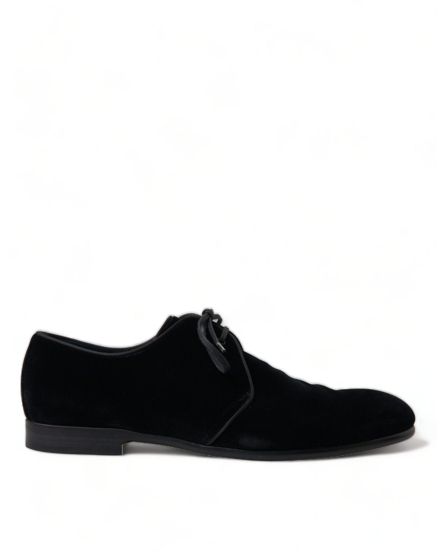 Dolce &amp; Gabbana Chaussures habillées derby formelles à lacets en velours noir