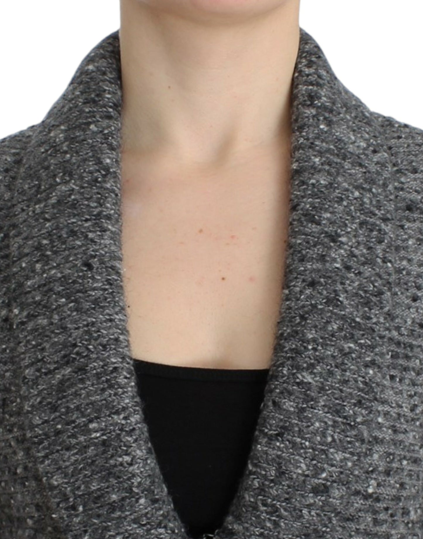 Cavalli Cardigan tricoté en laine gris