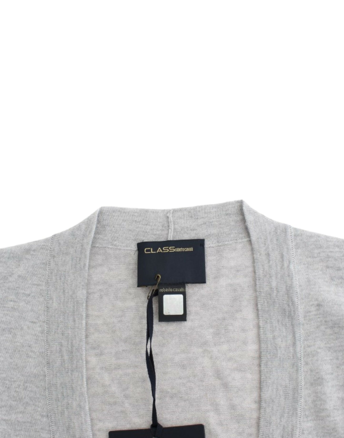 Cavalli Cardigan court en laine gris