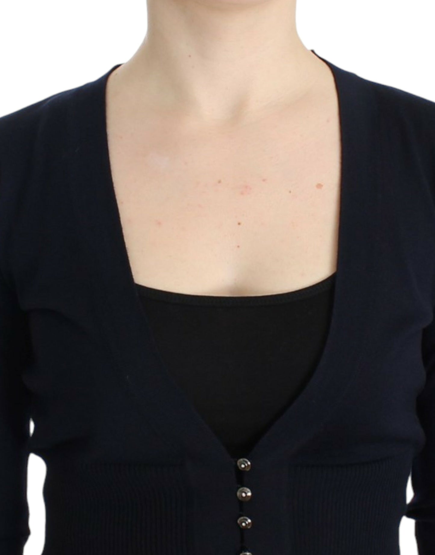 Cavalli Cardigan court en laine noir