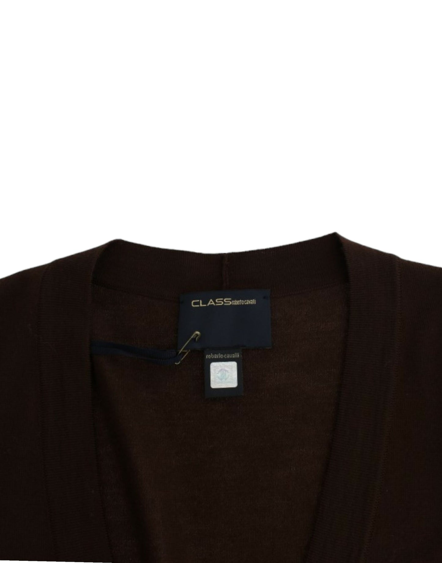 Cardigan court en laine Cavalli Brown