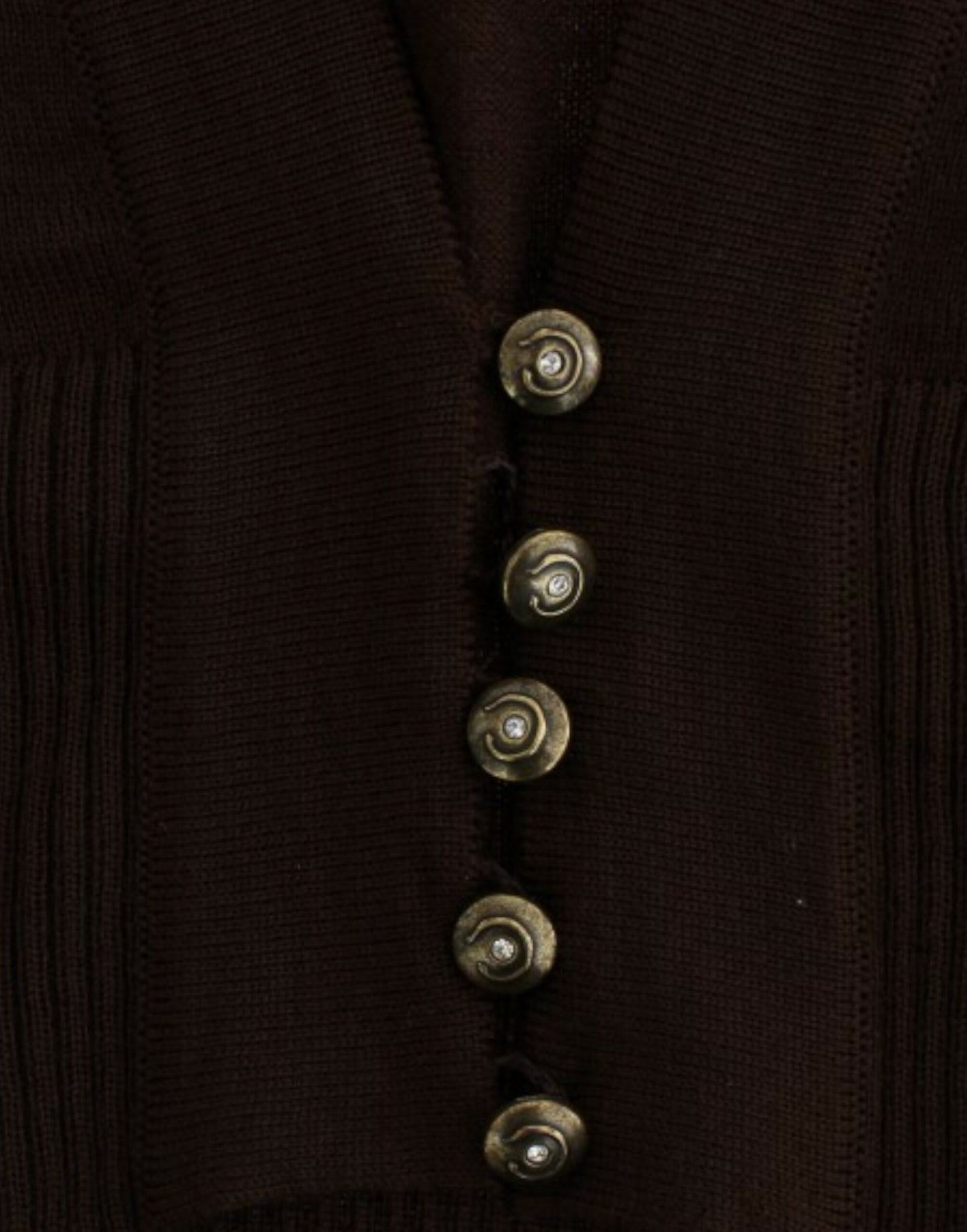 Cardigan court en laine Cavalli Brown