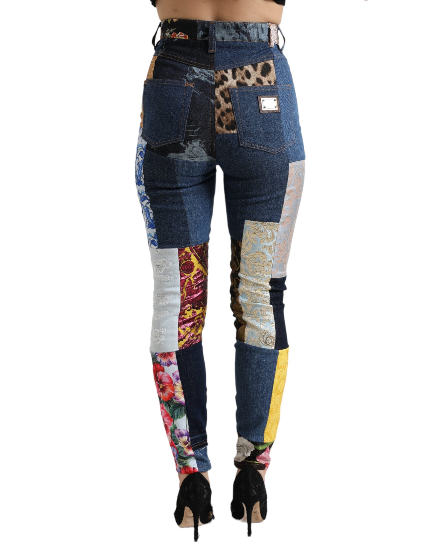 Dolce &amp; Gabbana Jean skinny GRACE patchwork multicolore