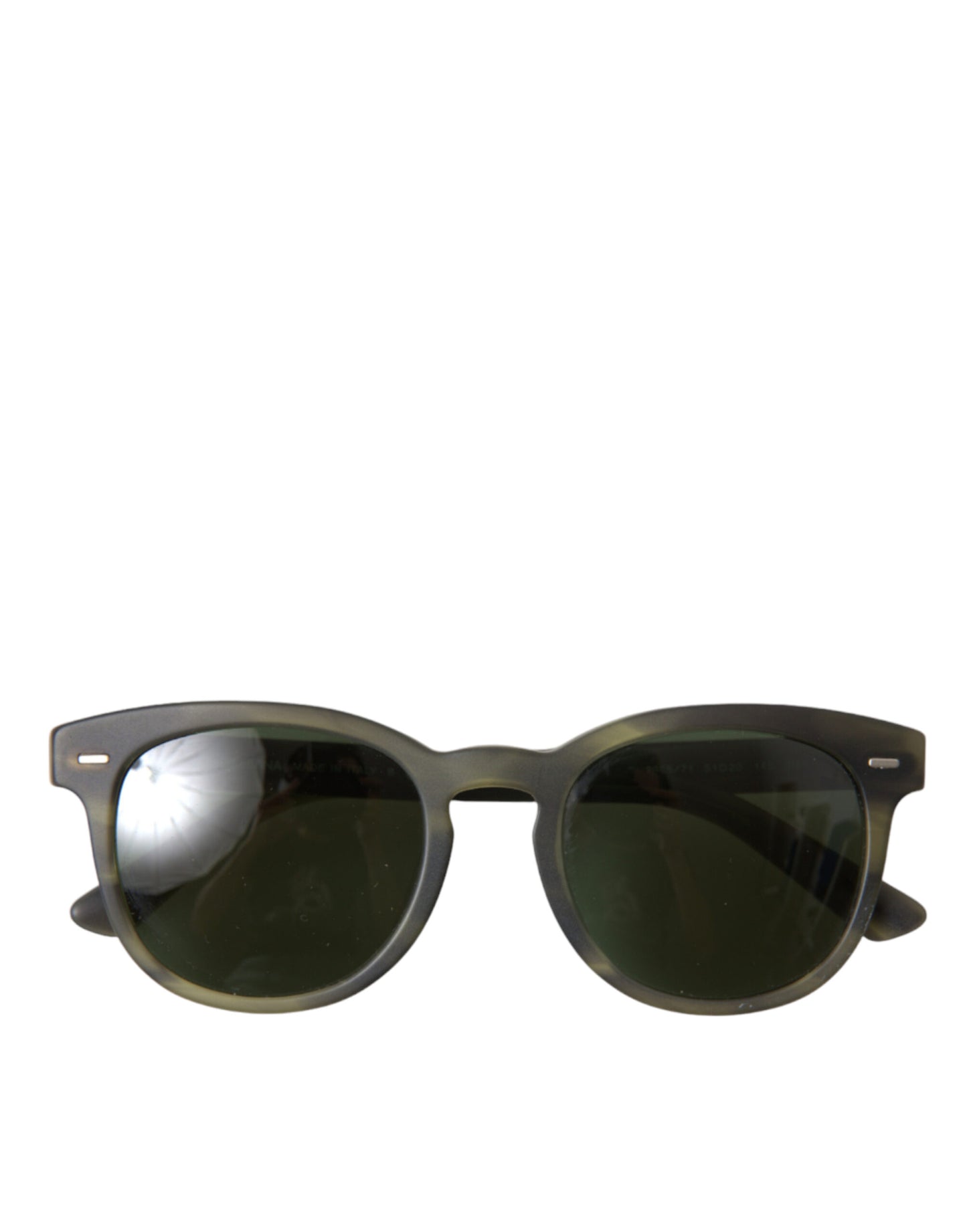 Dolce &amp; Gabbana Lunettes de soleil à monture havane en acétate vert avec lentilles DG4245F