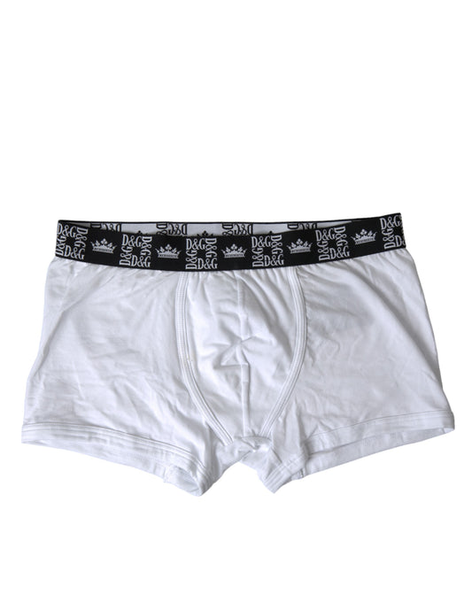 Dolce &amp; Gabbana Boxer régulier en coton stretch blanc