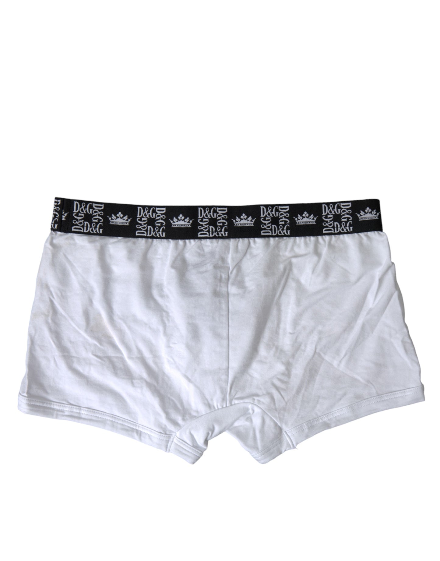 Dolce &amp; Gabbana Weiße Baumwoll-Stretch-Boxerunterwäsche