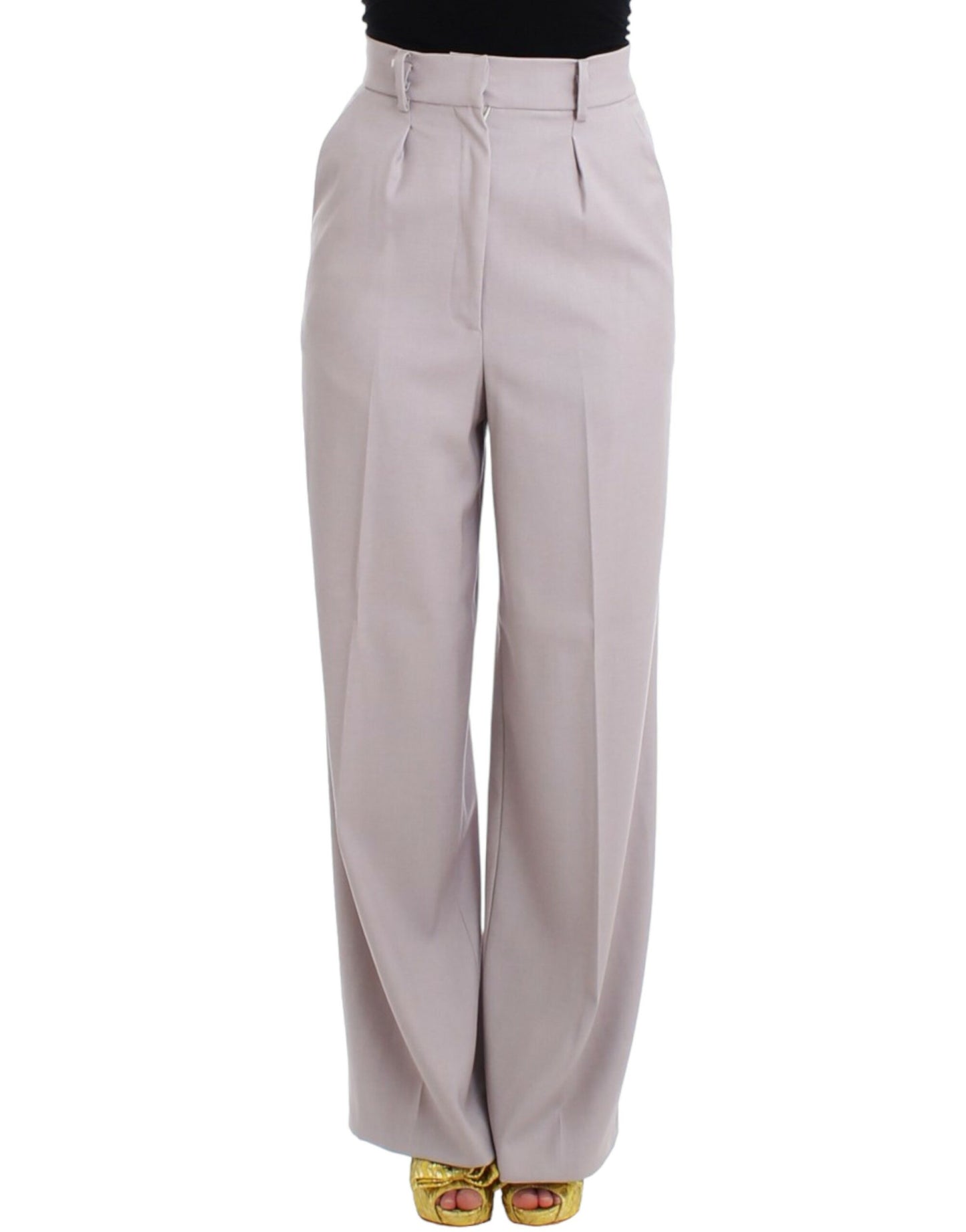 Cavalli Pantalon taille haute gris