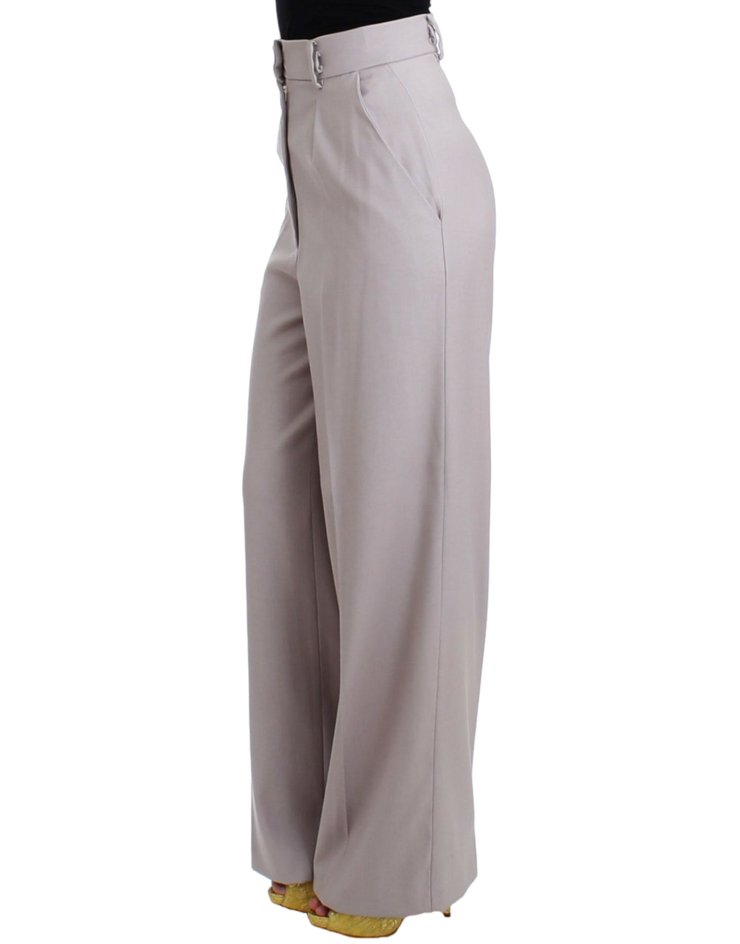 Cavalli Pantalon taille haute gris