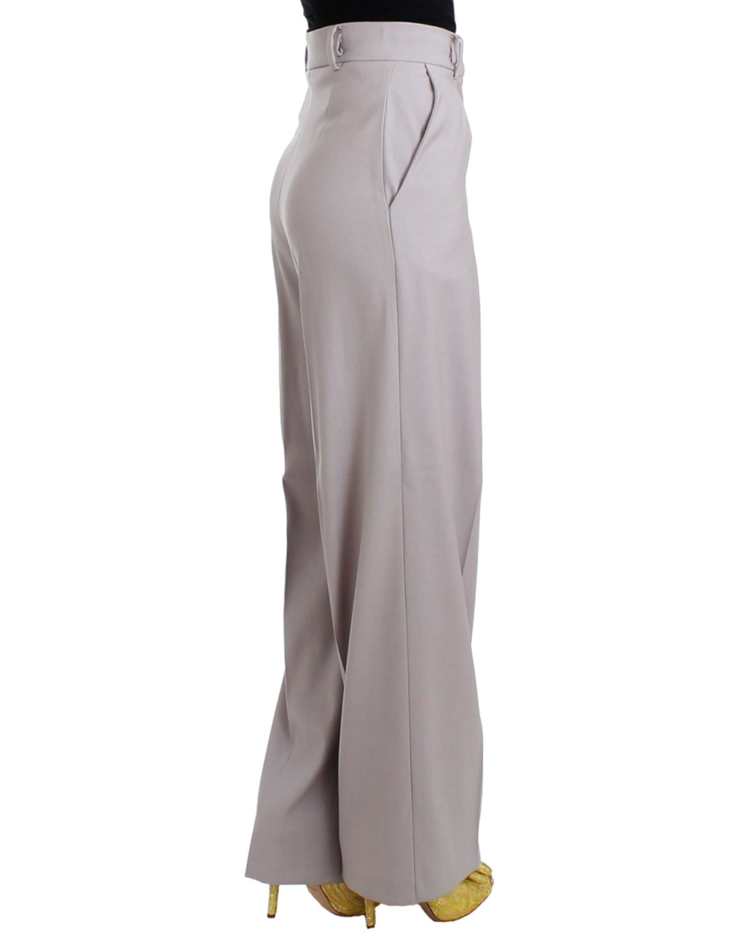 Cavalli Pantalon taille haute gris