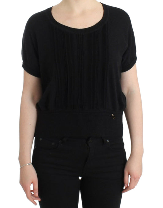 Cavalli Pull manches courtes noir