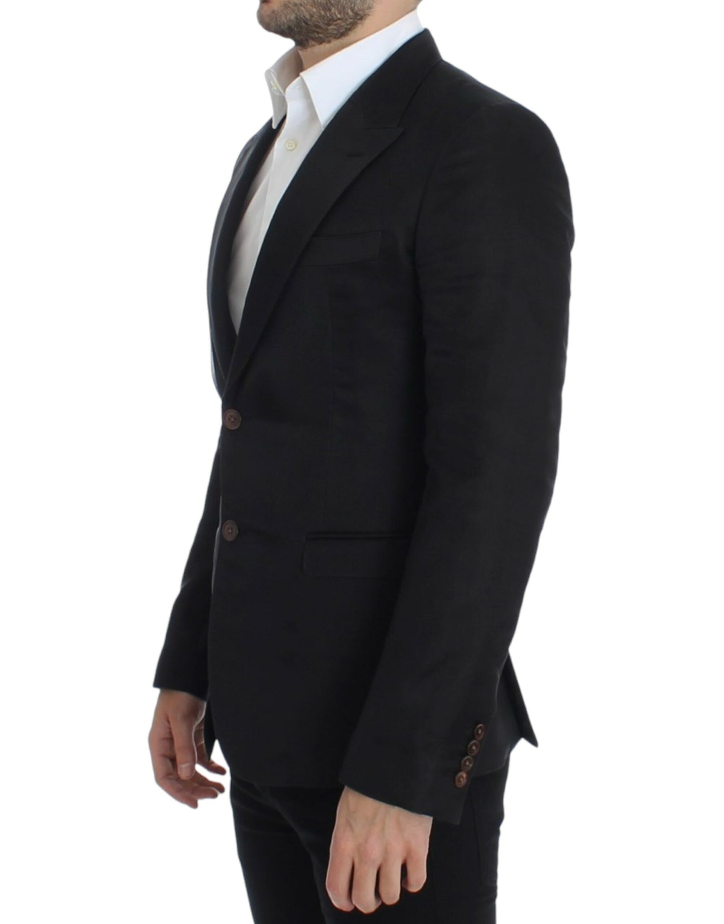 Dolce &amp; Gabbana Blazer slim en soie noire