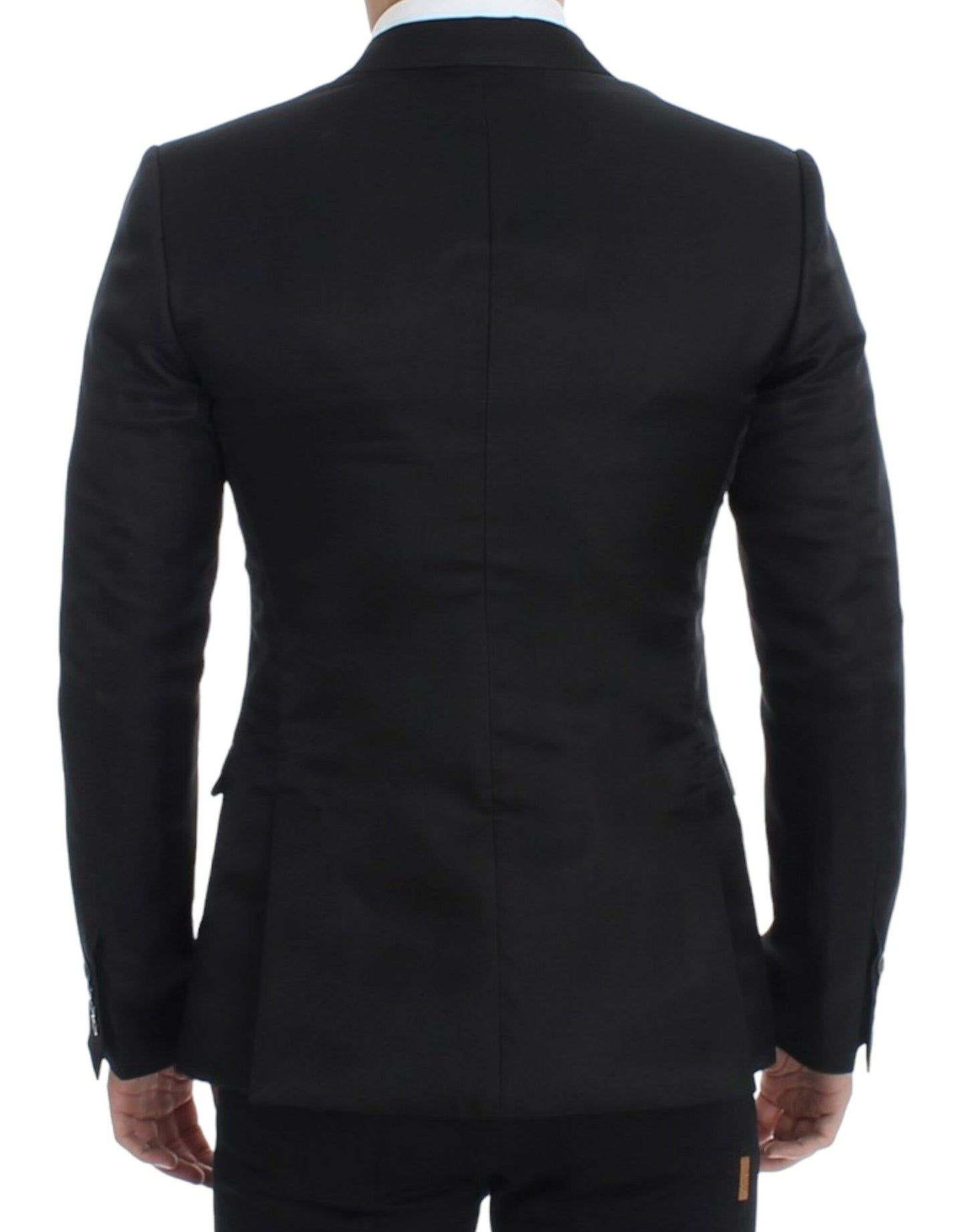 Dolce &amp; Gabbana Blazer slim en soie noire