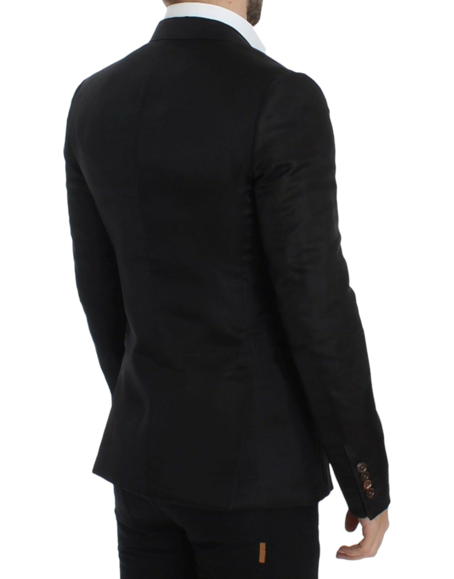 Dolce &amp; Gabbana Blazer slim en soie noire