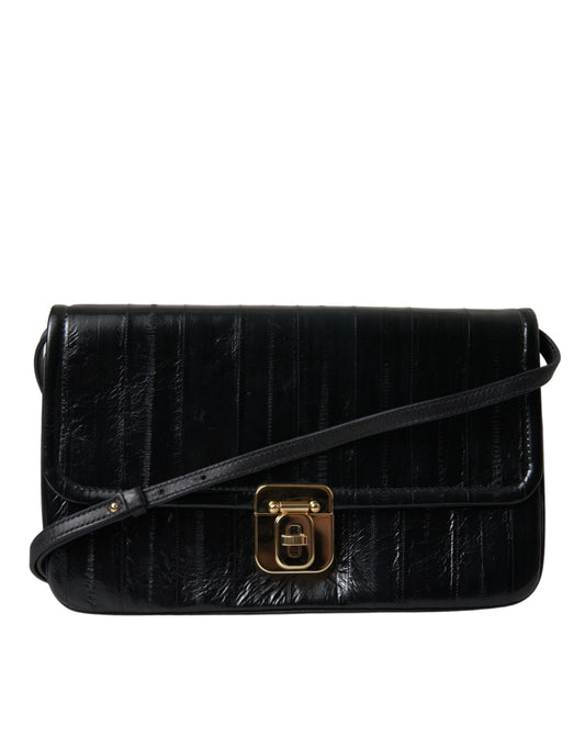 Dolce & Gabbana Elegant Eelskin Leather Shoulder Bag