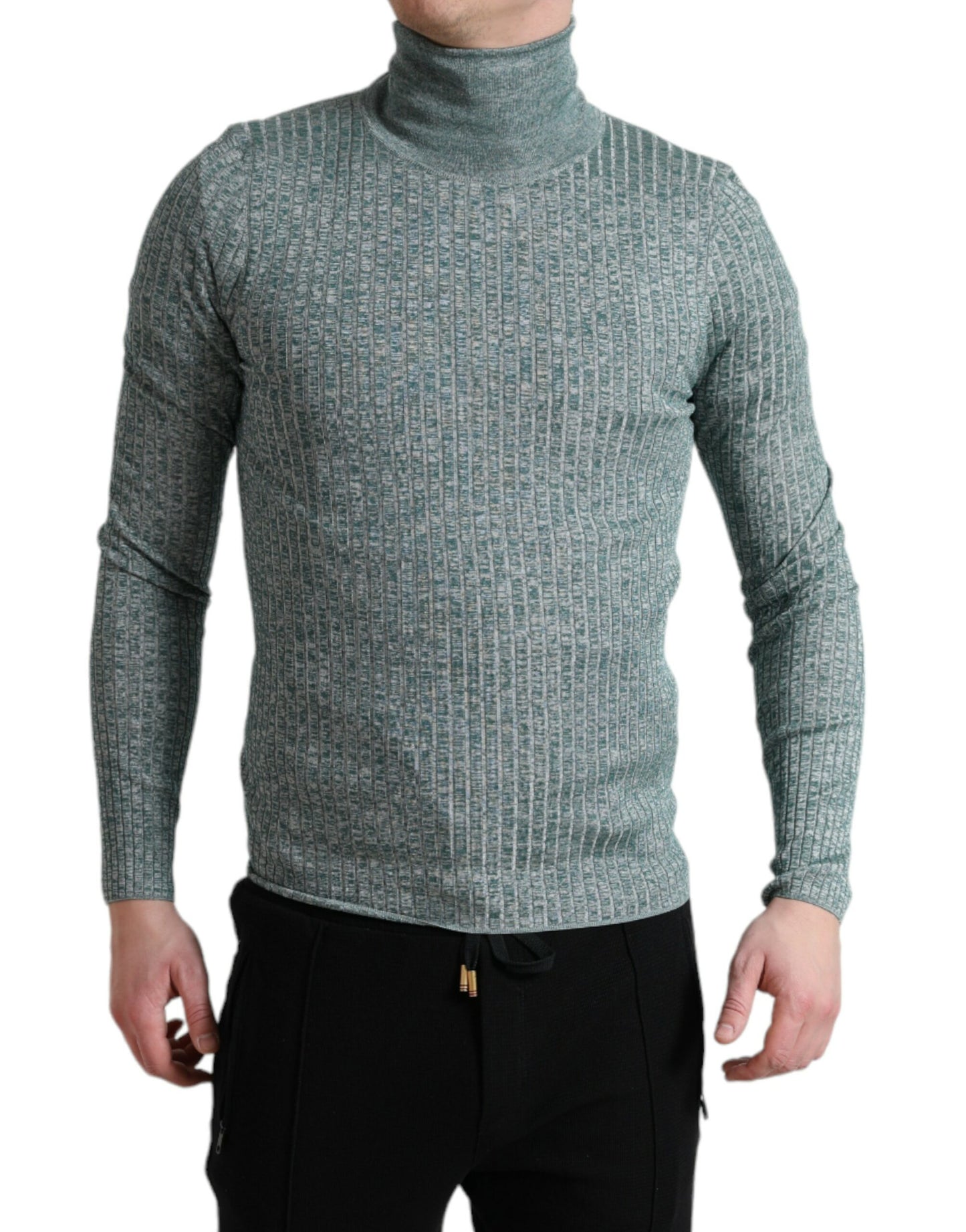 Dolce &amp; Gabbana Rollkragenpullover aus grünem Polyester