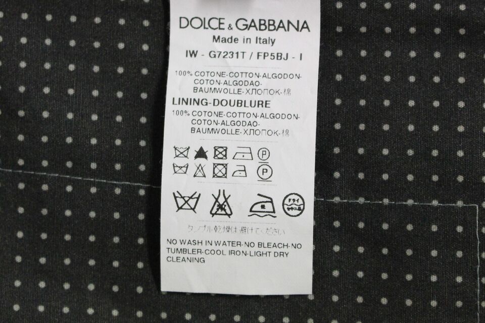 Dolce &amp; Gabbana Robe grise à pois Gilet Gilet Weste