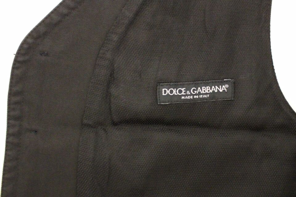 Dolce &amp; Gabbana Schwarze Weste aus Baumwollmischung