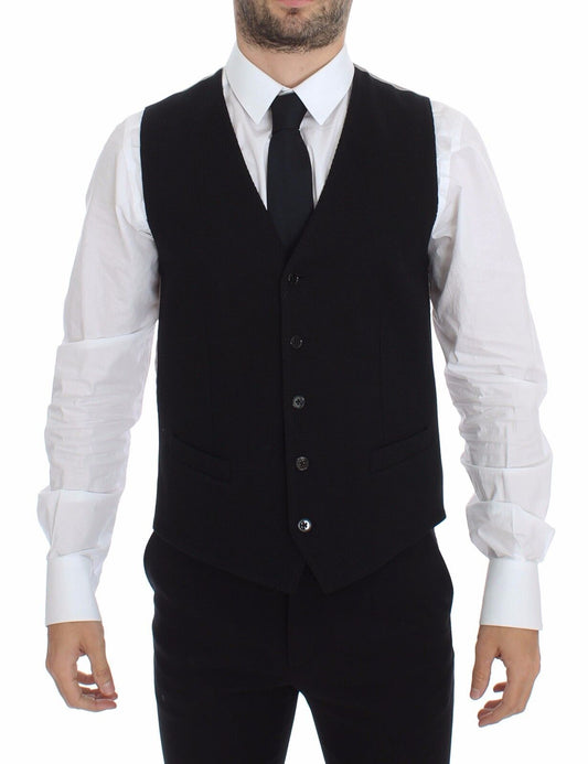 Dolce &amp; Gabbana Veste blazer en coton noir