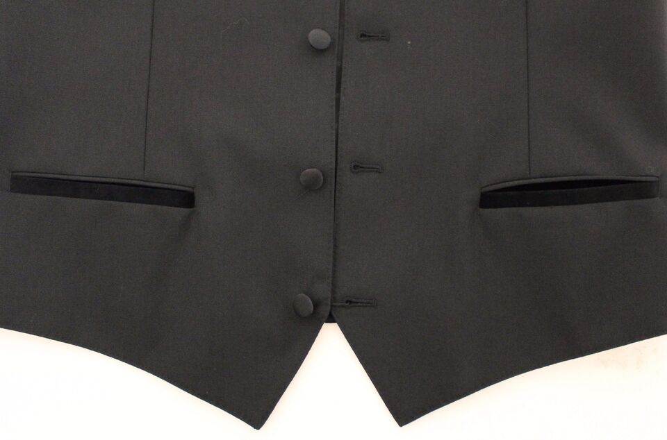 Dolce &amp; Gabbana Blazer en laine et soie stretch noir