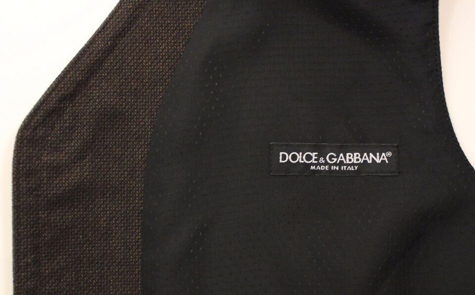 Dolce &amp; Gabbana Braune Weste aus Baumwollmischung