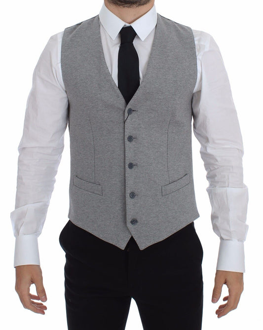 Dolce &amp; Gabbana Blazer en coton stretch gris