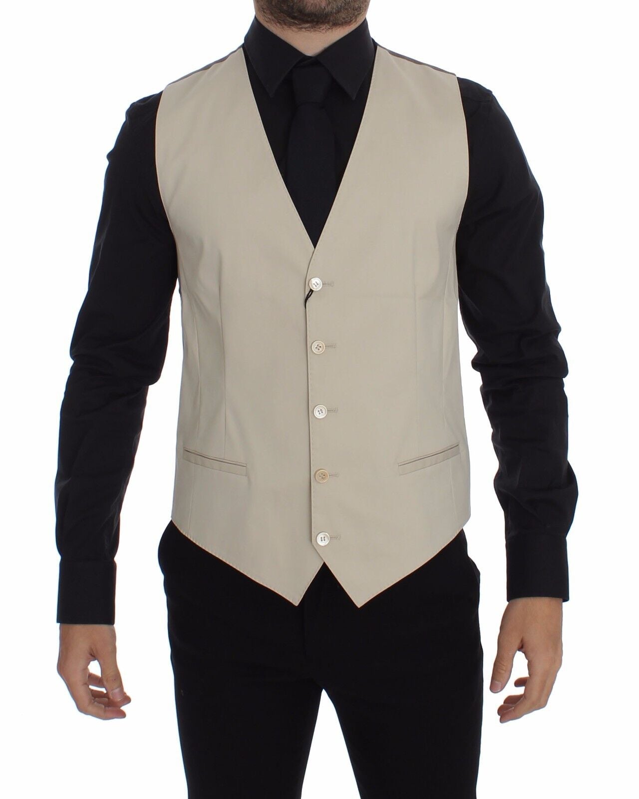 Dolce &amp; Gabbana Blazer en coton stretch beige