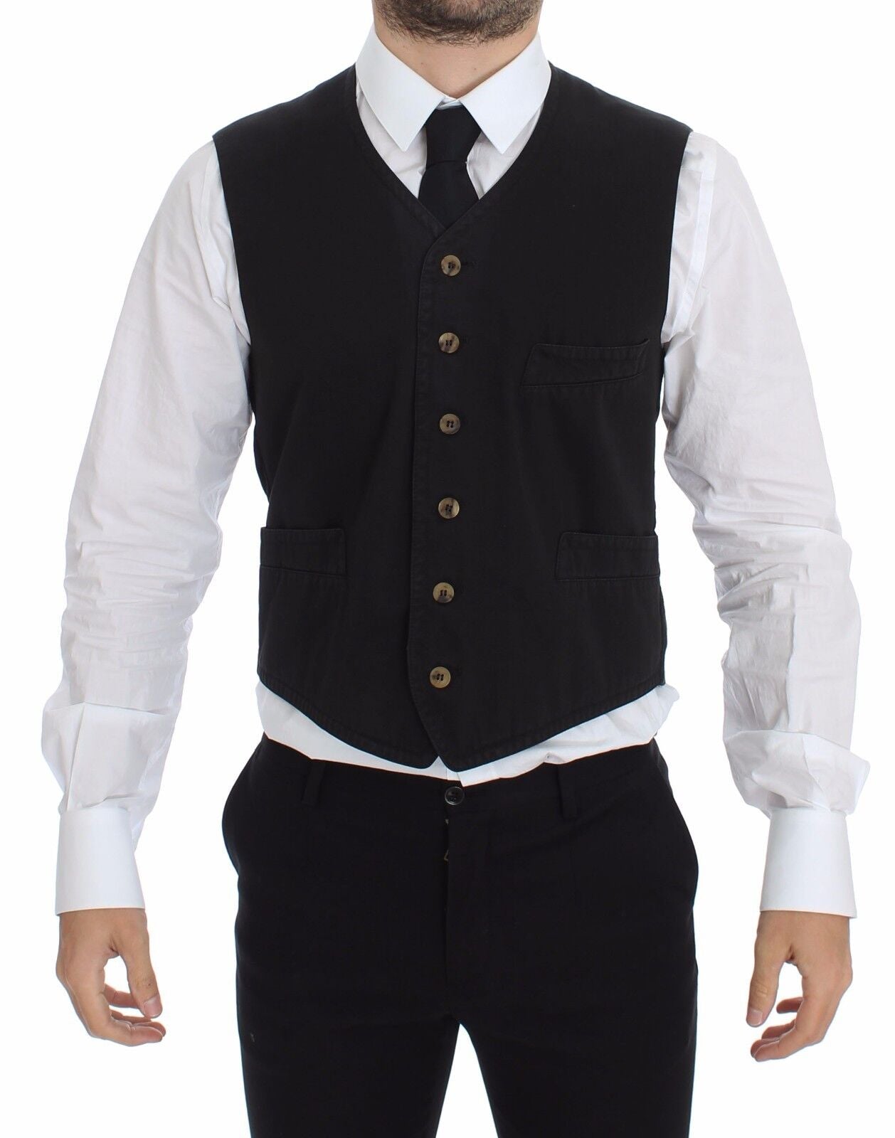 Dolce &amp; Gabbana Blazer en viscose de coton noir