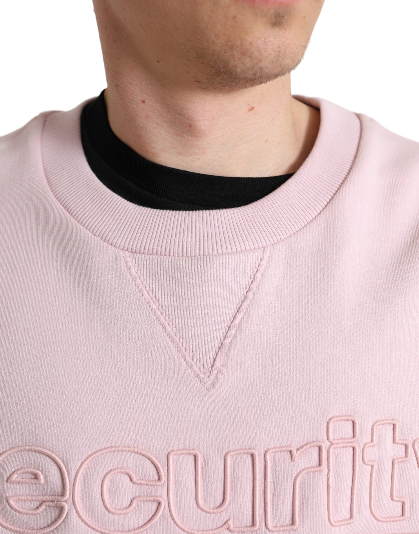 Dolce &amp; Gabbana Rosa bestickter Pullover mit Rundhalsausschnitt