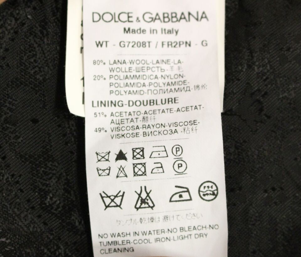 Dolce &amp; Gabbana Gilet à logo en laine rayé noir Gilet Weste