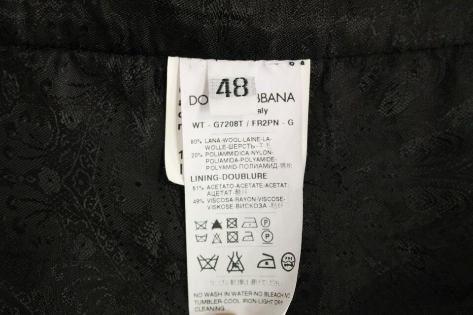 Dolce &amp; Gabbana Gilet à logo en laine rayé noir Gilet Weste