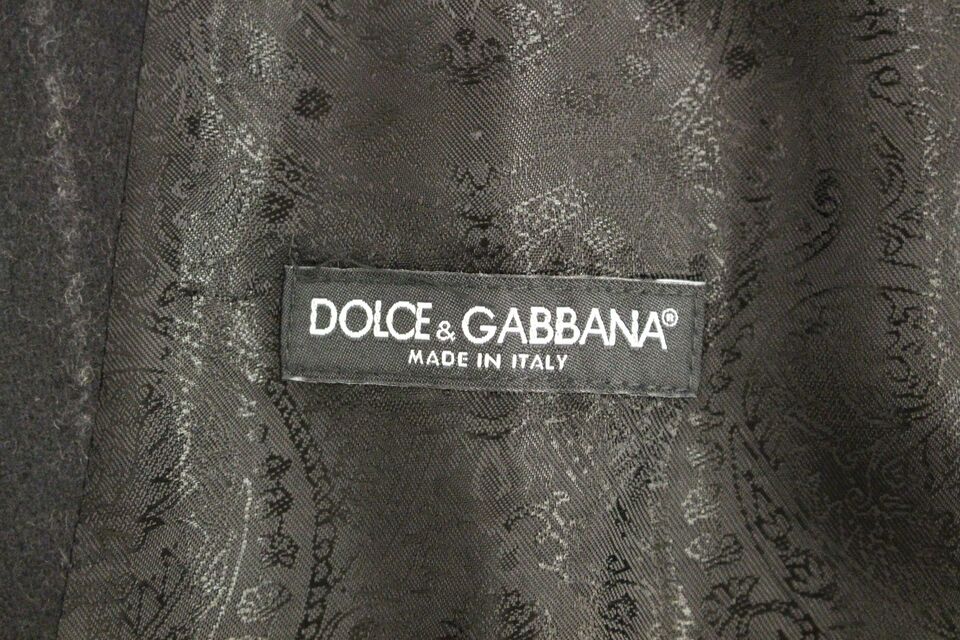 Dolce &amp; Gabbana Gilet à logo en laine rayé noir Gilet Weste